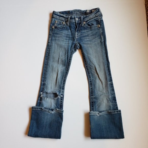 Miss Me Jean Rhinestone Cross Destroyed jk61278 - Picture 4 of 8